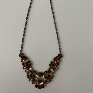 Brown statement necklace